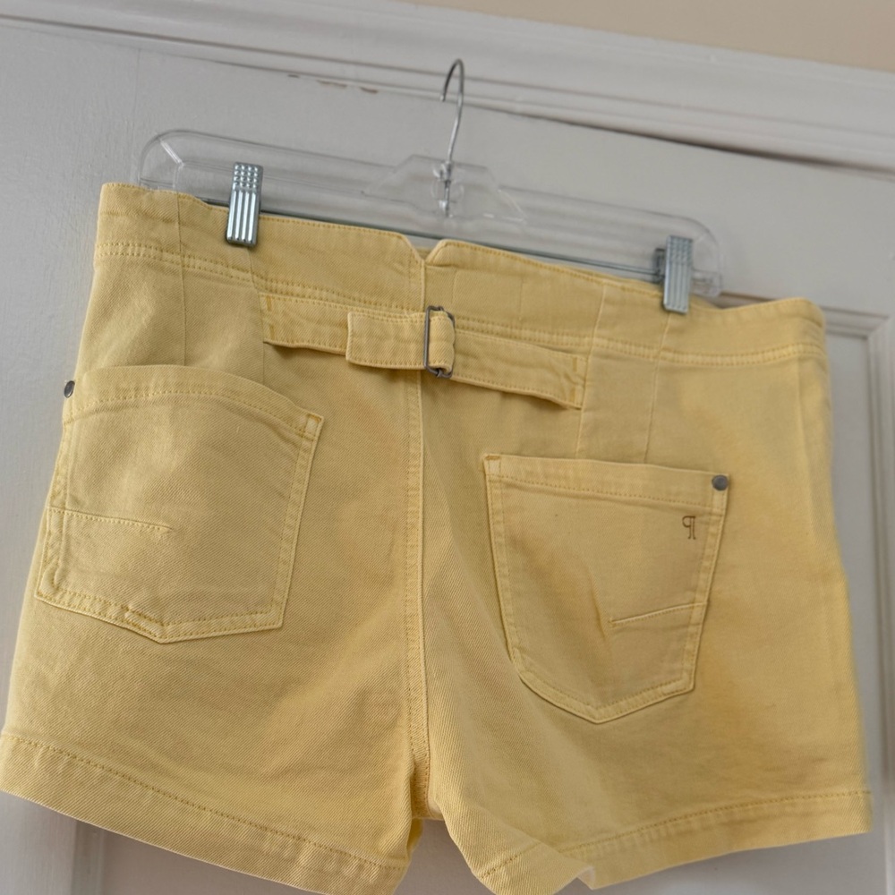 Anthropologie The Kit Regenerative Cotton Shorts by Pilcro Yellow Butter - Picture 4 of 16